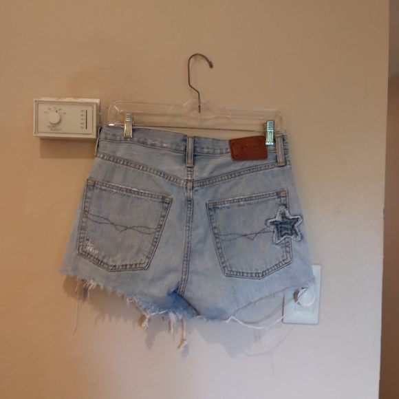 Polo Ralph Lauren Crosby short white wash distressed raw hem Stars women's 26 - Picture 2 of 5